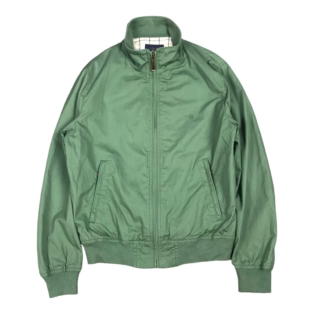 古着　OLD Brooks Brothers シルクジャケット　緑 Vintage Brooks Brothers Green Jacket Bomber Cotton Jacket - Etsy