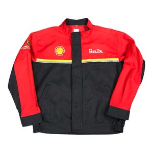 Shell Ferrari Zip up Track Staff F1 Jacket Size Large Made