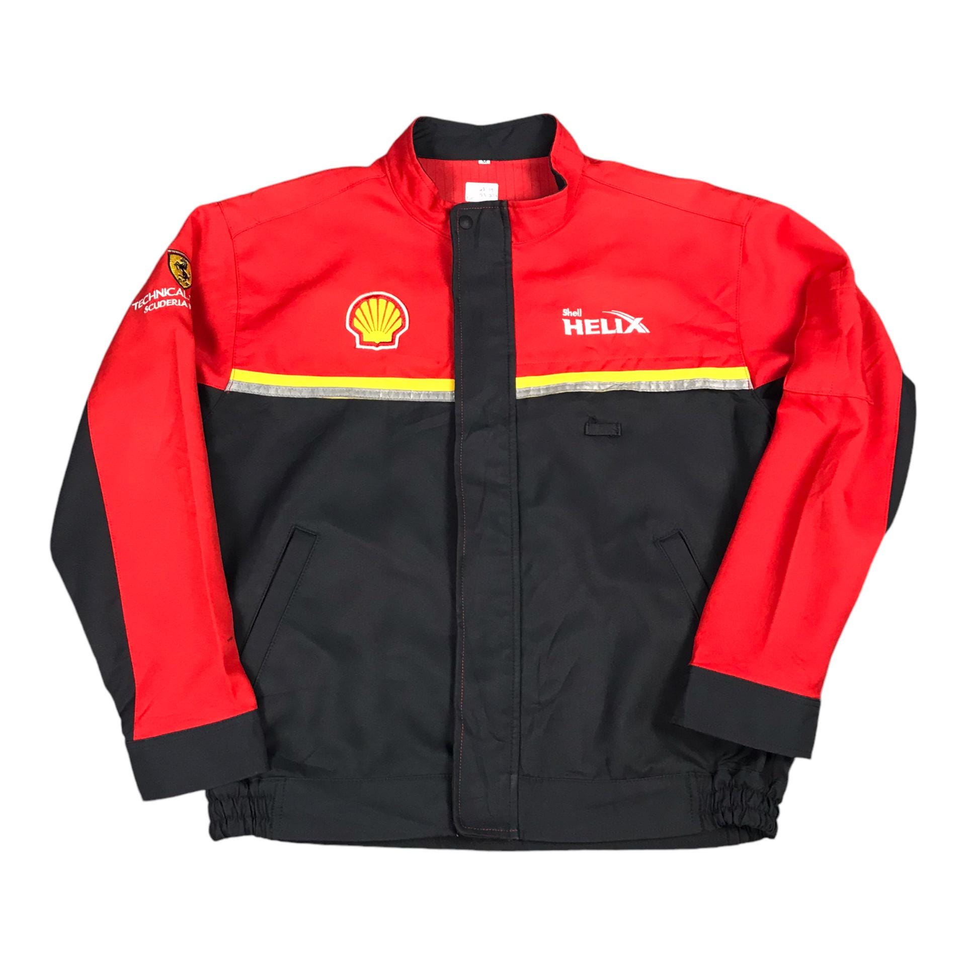 Vintage Shell Helix Oil Brand X Ferrari Work Uniform Japan Vintage Shell Helix Oil Brand X Ferrari Work Uniform Japan