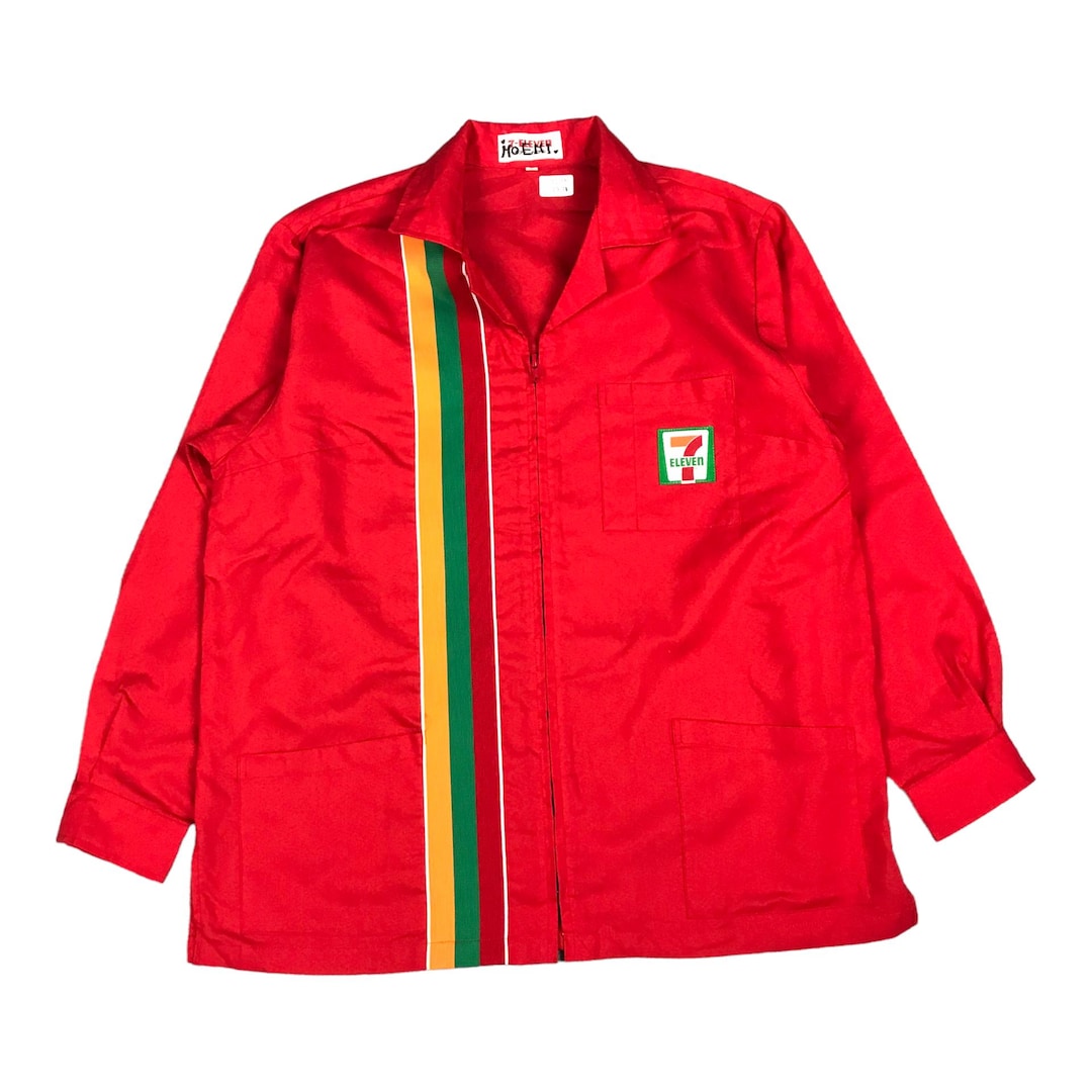 Vintage 7eleven Japan Uniform Office Work Red Jacket - Etsy