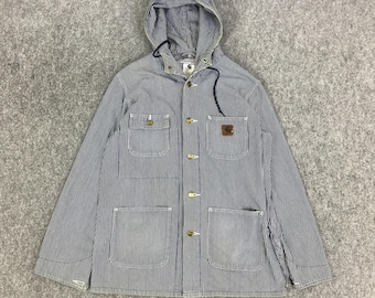 Vintage Carhartt  Hickory button hoodies Jacket