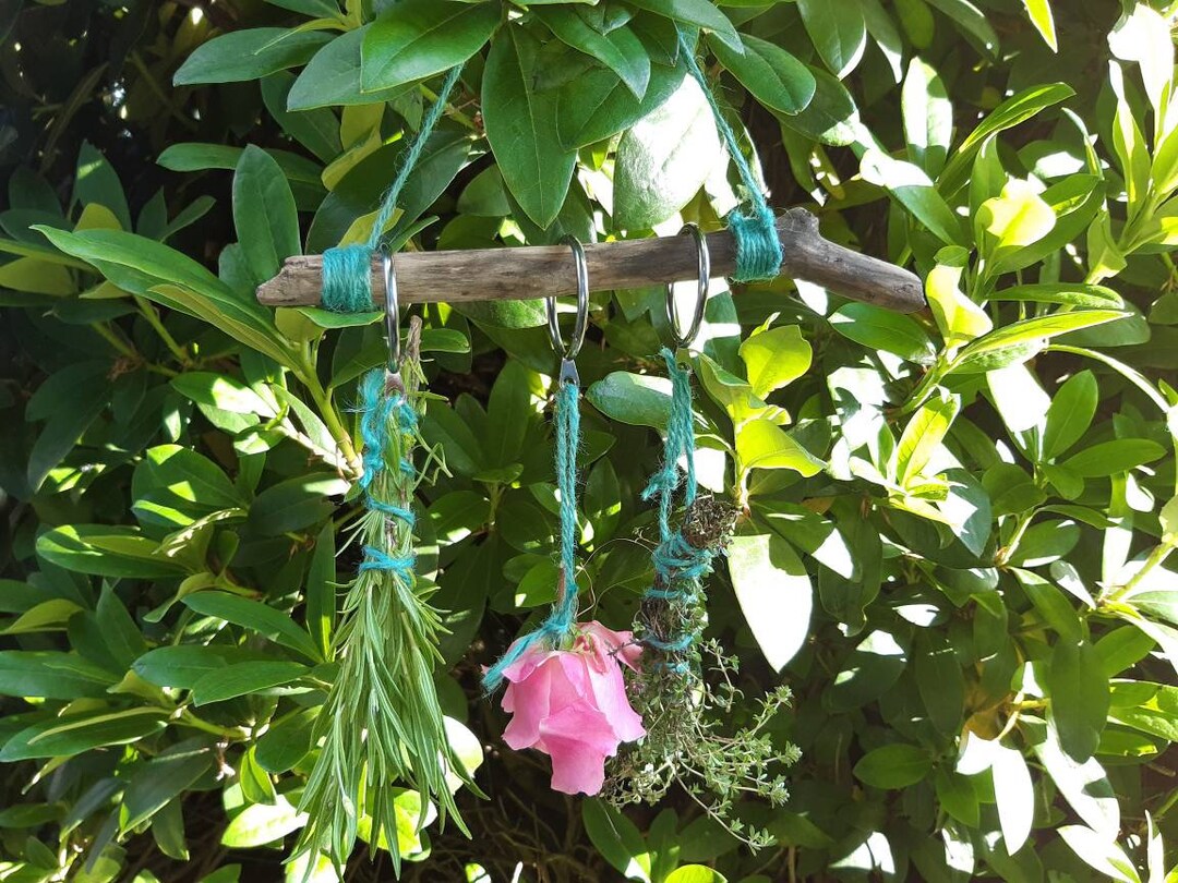Wooden Drying Rack for Herbs and Flowers Teal Etsy UK
