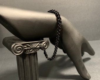 Bracelet en cotte de mailles Jens Pind en cuivre émaillé noir