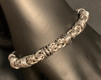 Stainless Steel Rolled Byzantine Chainmail Bracelet