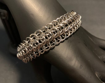 Stainless Steel Dragonback Chainmail Bracelet