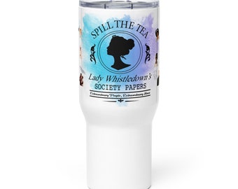Hot or Cold, You can be asured your beverage will be amazing in this Bridgerton Era, Themed, Travel mug with a handle