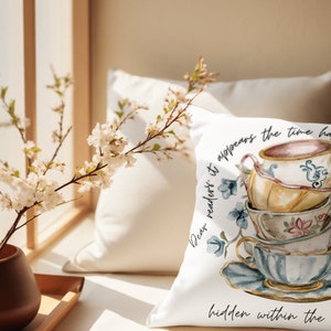 Spilling the Tea Pillow Case: Bridgerton Fan Decor