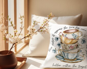 Comfortable, Spilling th Tea, Pillow Case 18 Inch