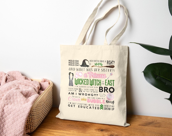 Canvas Collage Tote Bag: Witchy Movie