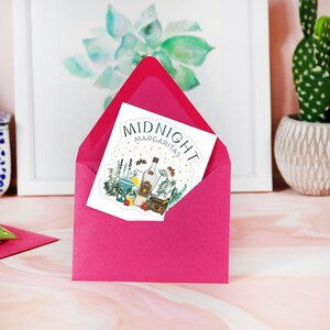 Adesivo Midnight Margaritas: Celebrações Mágicas de Bruxas, vinil durável de 3&quot;