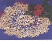 Beige round doily 17 inches