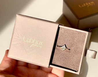 50pcs Tiny Cream Grey Color Earrings Drawer Box with Custom Gold Logo - Coffemilk color Slide Ring Box with Suede Pad for Jewelry Shop