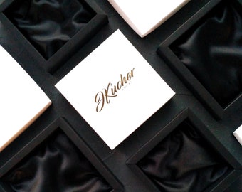 Boîtes cadeaux personnalisées avec nom de marque, boîte d’emballage de bijoux personnalisée avec logo personnalisé, boîte souvenir de mariage avec couvercle 50pcs