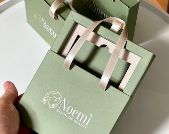50pcs Olive Green Boutique Gift Card Packaging | Gift box for Skincare Brand | Jewelry gift certificate box | Custom Gift Box Flower Shop