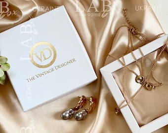 Pass white jewelry box with lid, earring box with custom gold logo, bracelet gift box , wedding keepsake box,  100pcs