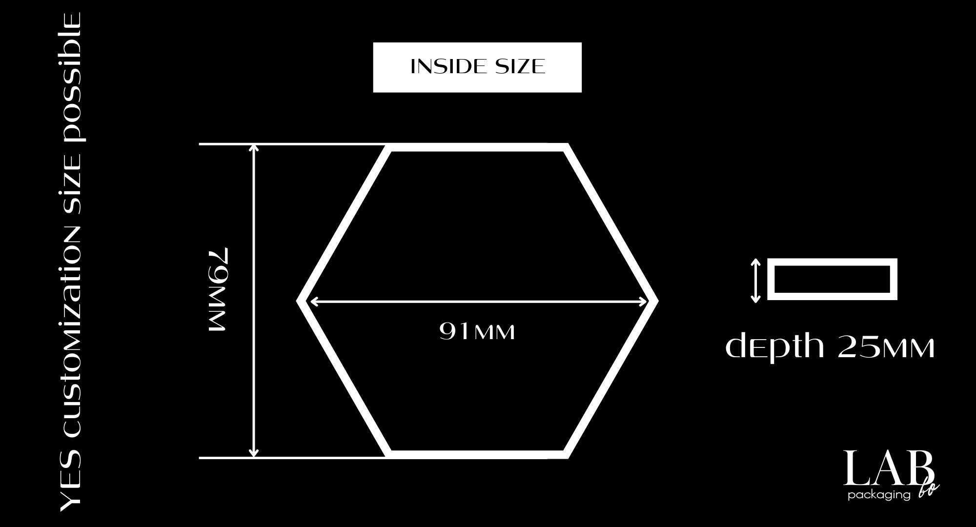 カスタムロゴ付き六角形カスタムジュエリー包装ボックス