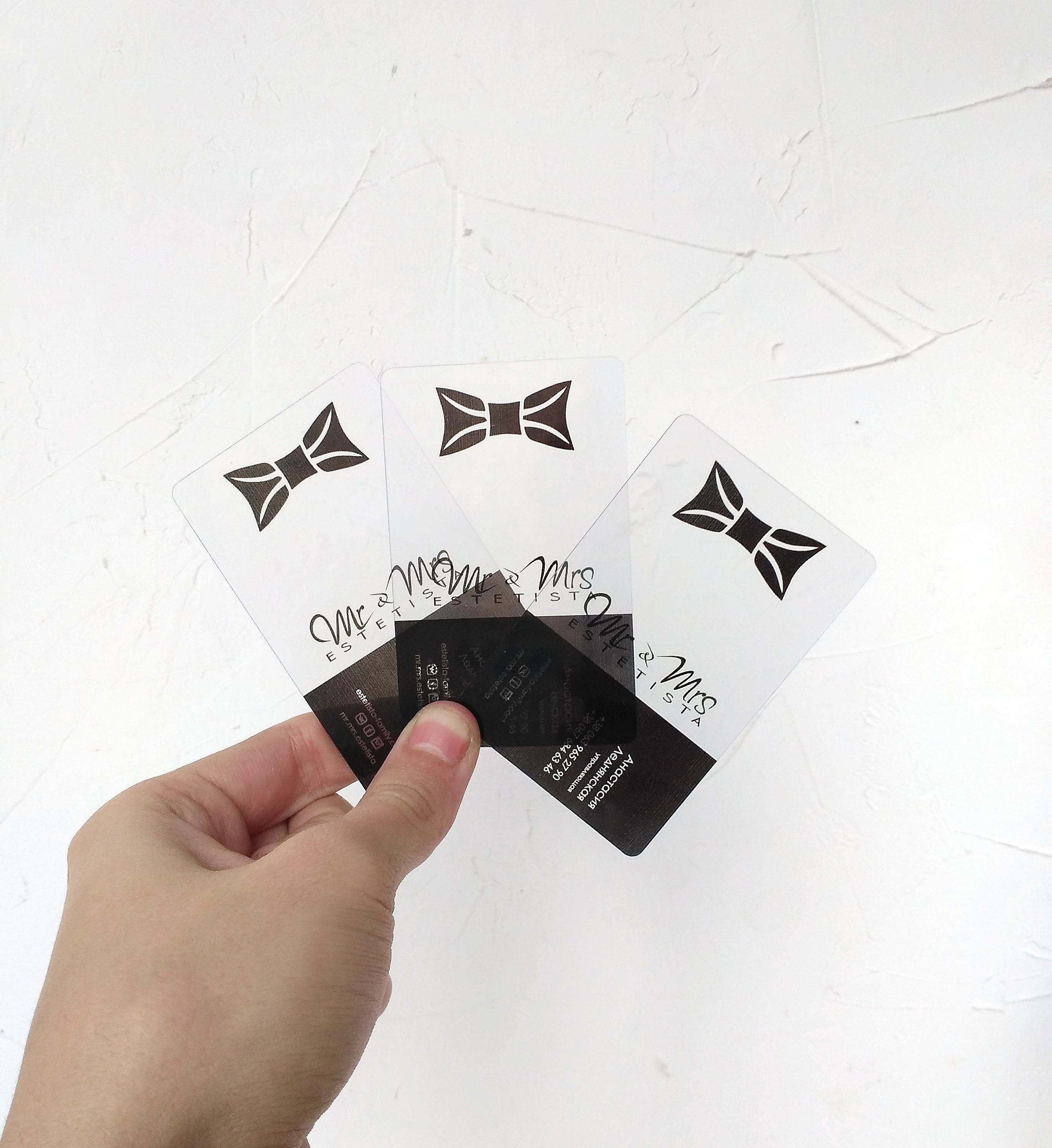 Download Clear Plastic Business Cards Personalized Logo Branding Etsy
