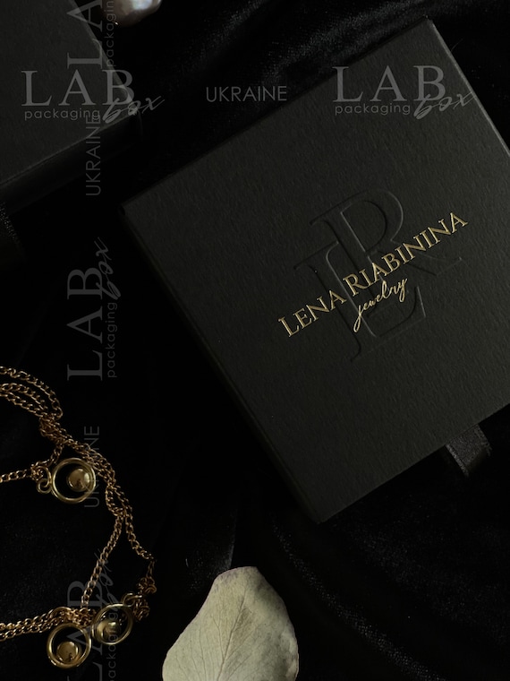 Small jewelry box with custom name sign, mens jewelry box, custom drawer cufflinks box , black and gold  jewelry packaging boxes,  100pcs
