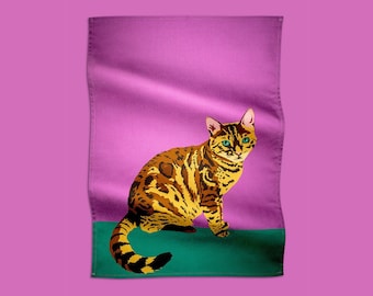 Bengal Cat, The Cat Collection Teatowel, Sold Individually