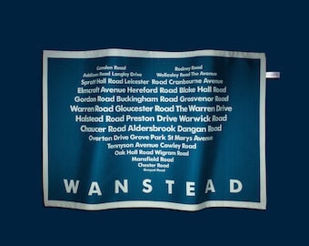 Heart Of Wanstead, Streets  Tea Towel Sold Individually