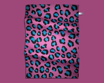 Animal Collection Pink Leopard Tea towel Sold Individually