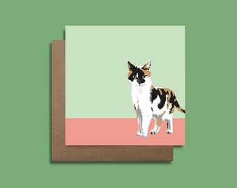 Calico Cat Card Individual