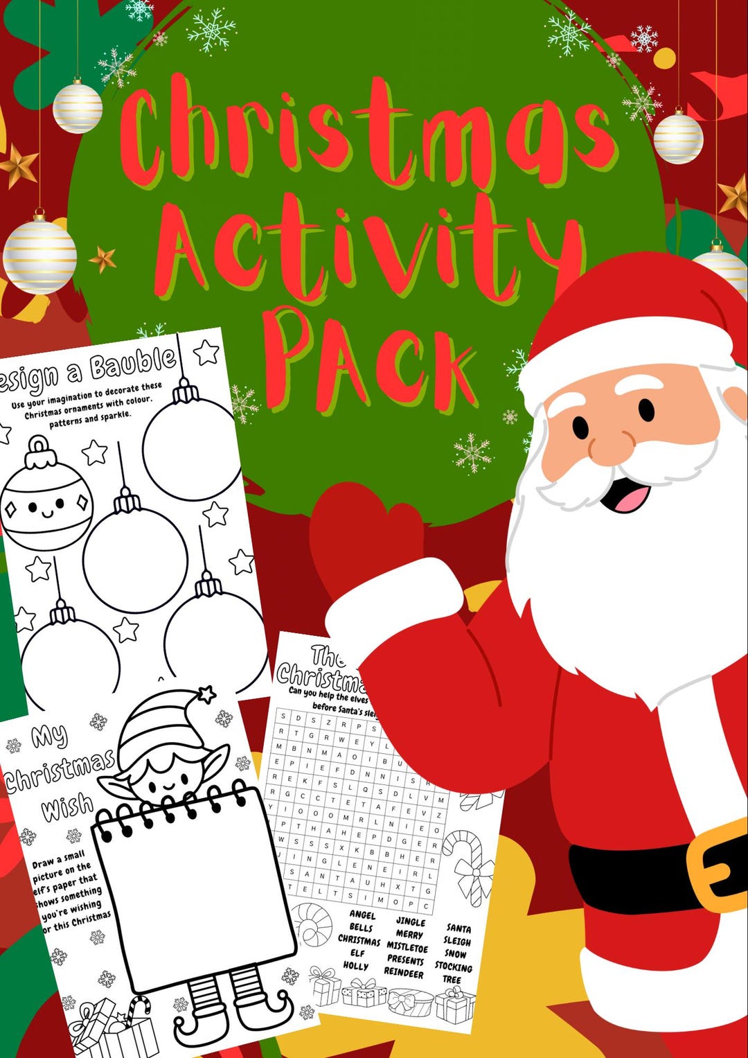 Christmas Activity Printable Pack (digital Download) 19 Fun Holiday ...