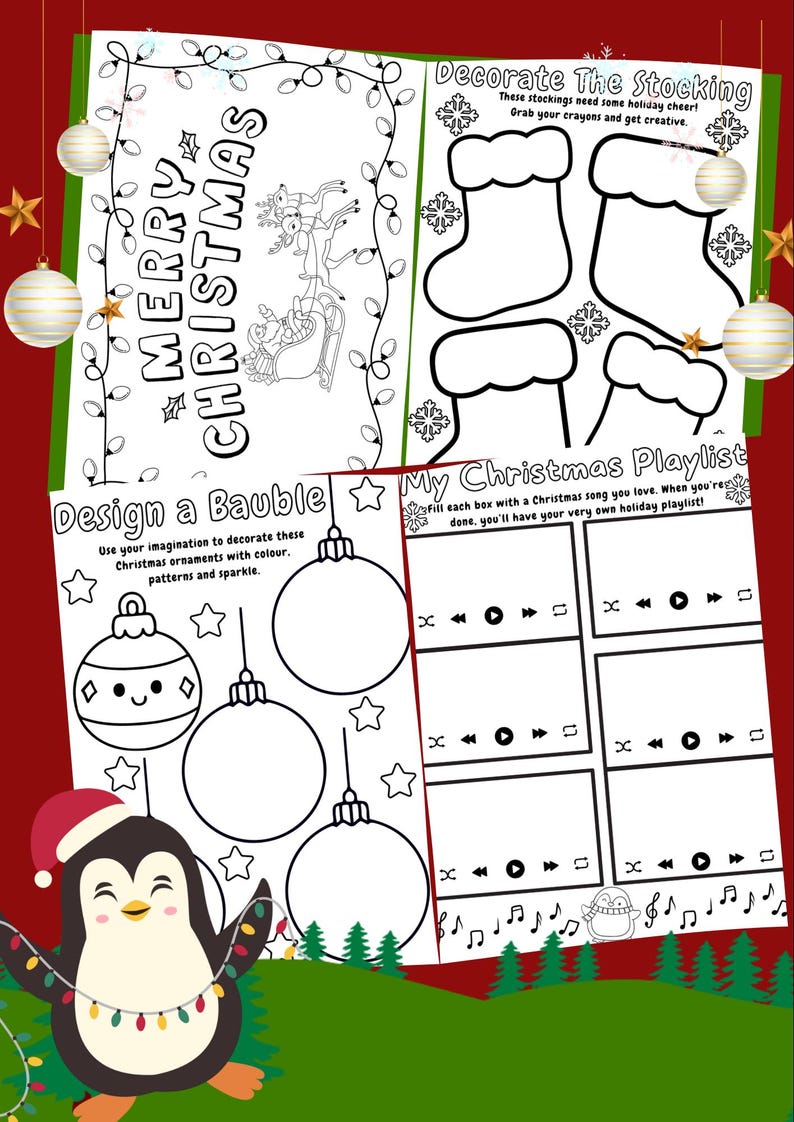 Christmas Activity Printable Pack (digital Download) 19 Fun Holiday ...