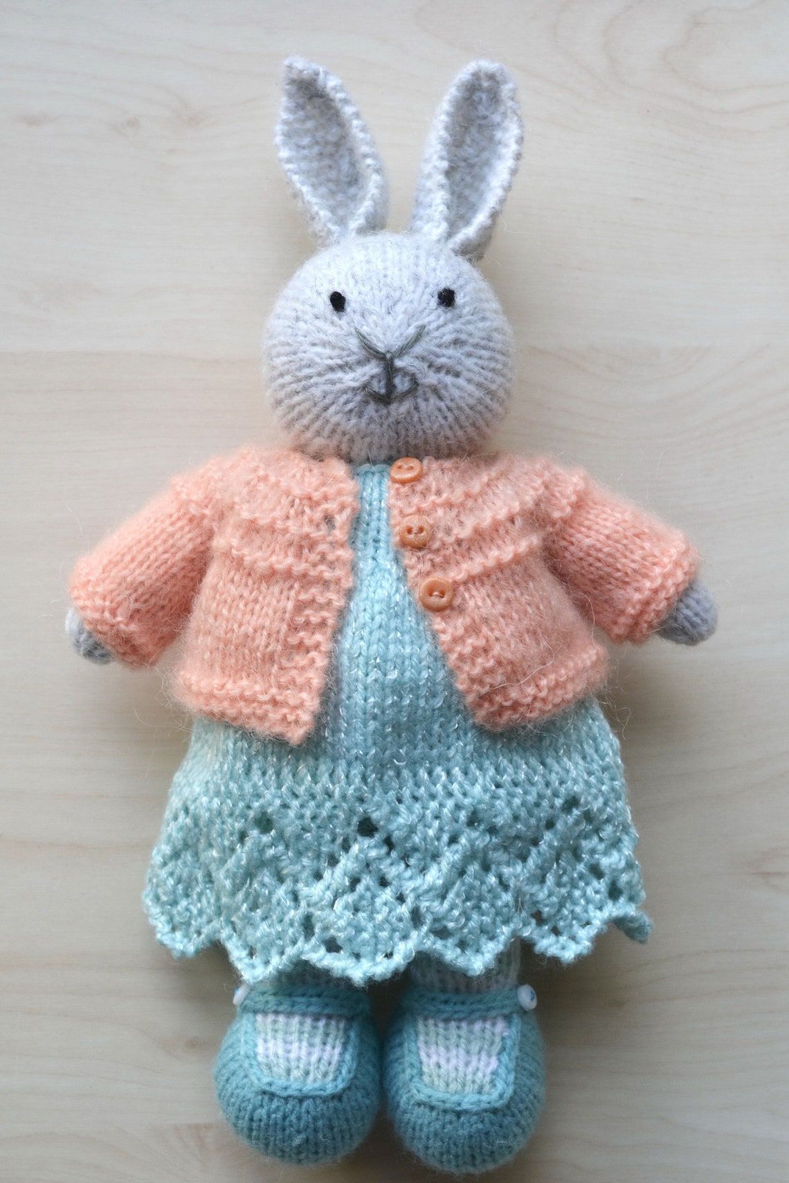 Bunny Tail Knit Girls Button Up Vest