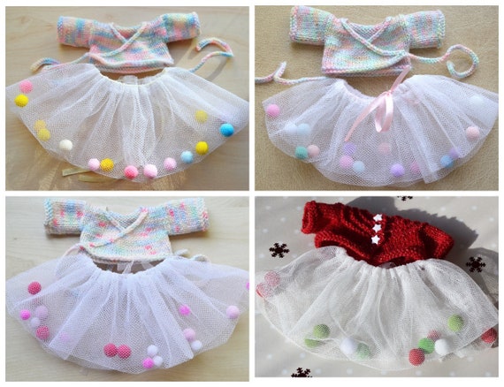 Blythe pompom skirt Blythe skirt Blythe tutu handmade skirt with animal print
