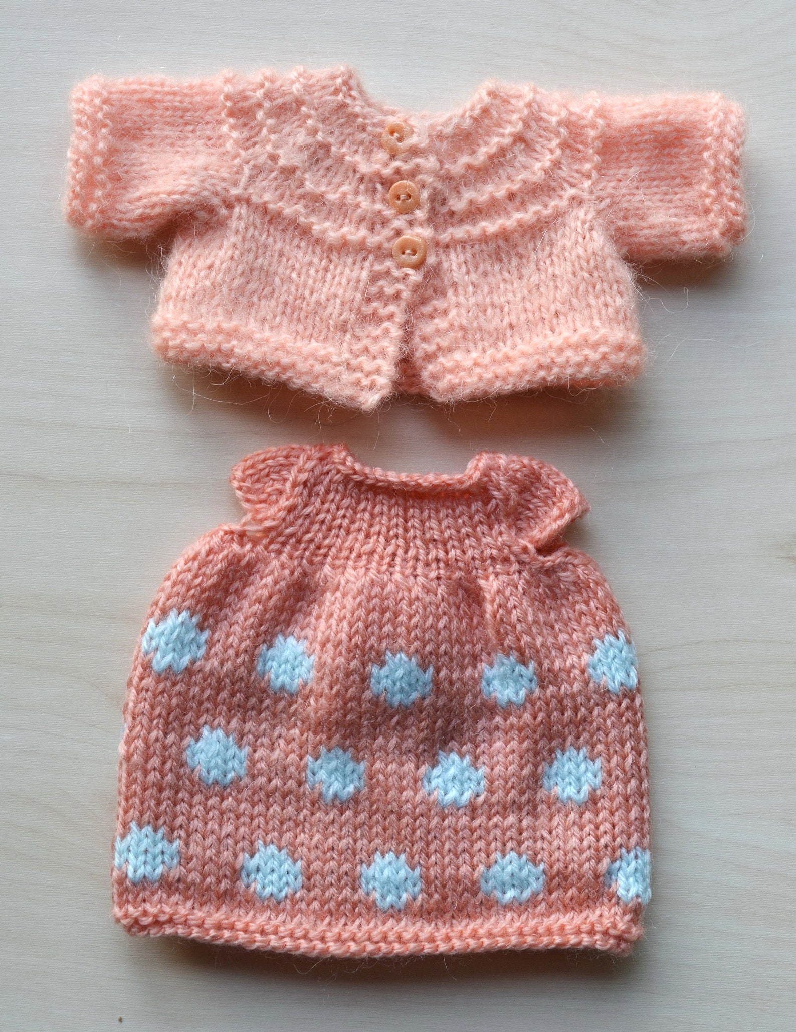 Knit Doll Clothes Set Knitted 12 11 10 Inch Doll Toy Outfit Etsy