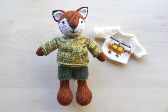 hand knit stuffed animals
