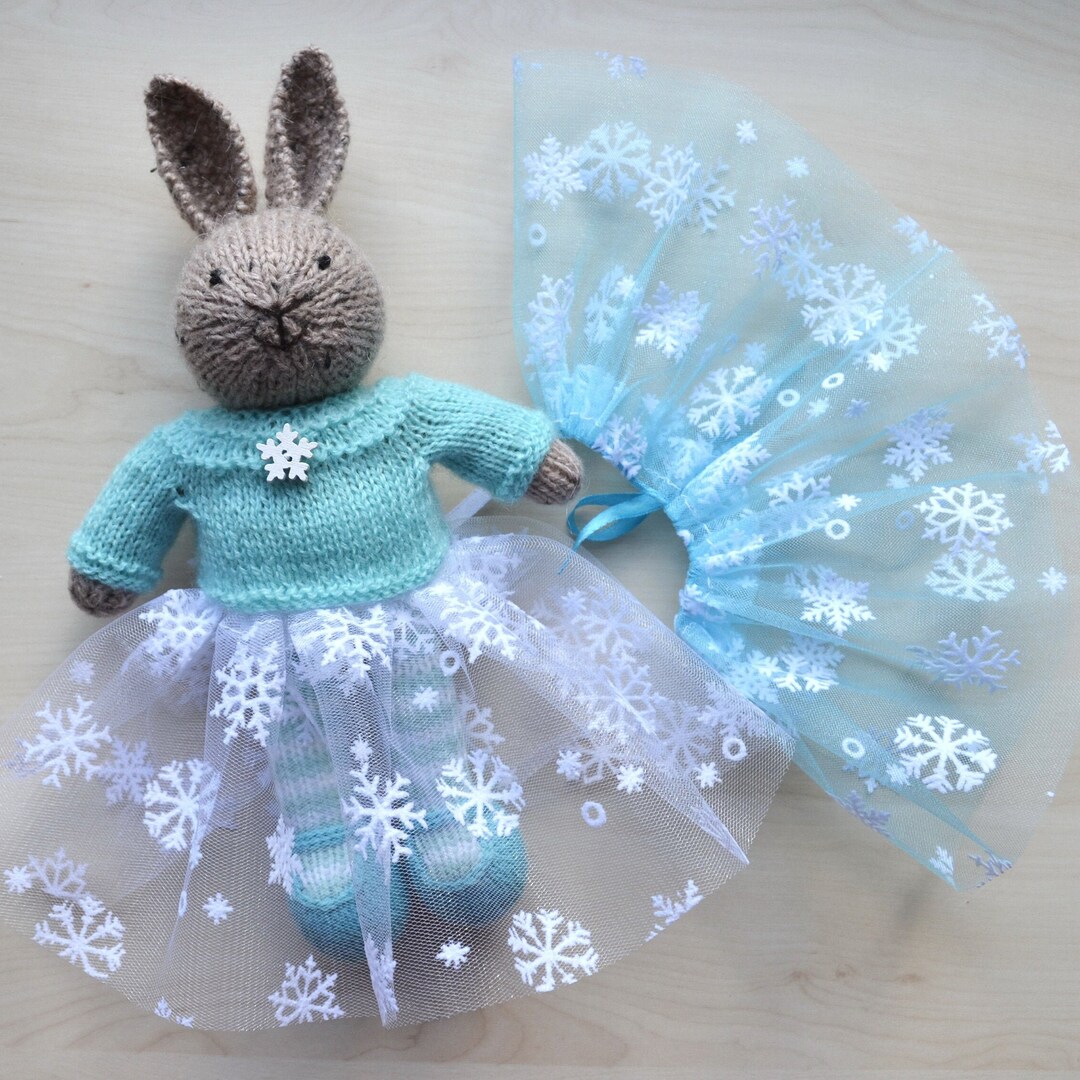 Hand Knit Bunny Cute Knitted Bunny Girl Toy Doll for Girls Cute Rabbit ...