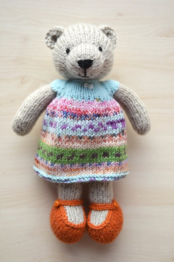 Russian Winnie The Pooh Inspired Toy Ready made 15 cm Knitted Bear Toy
