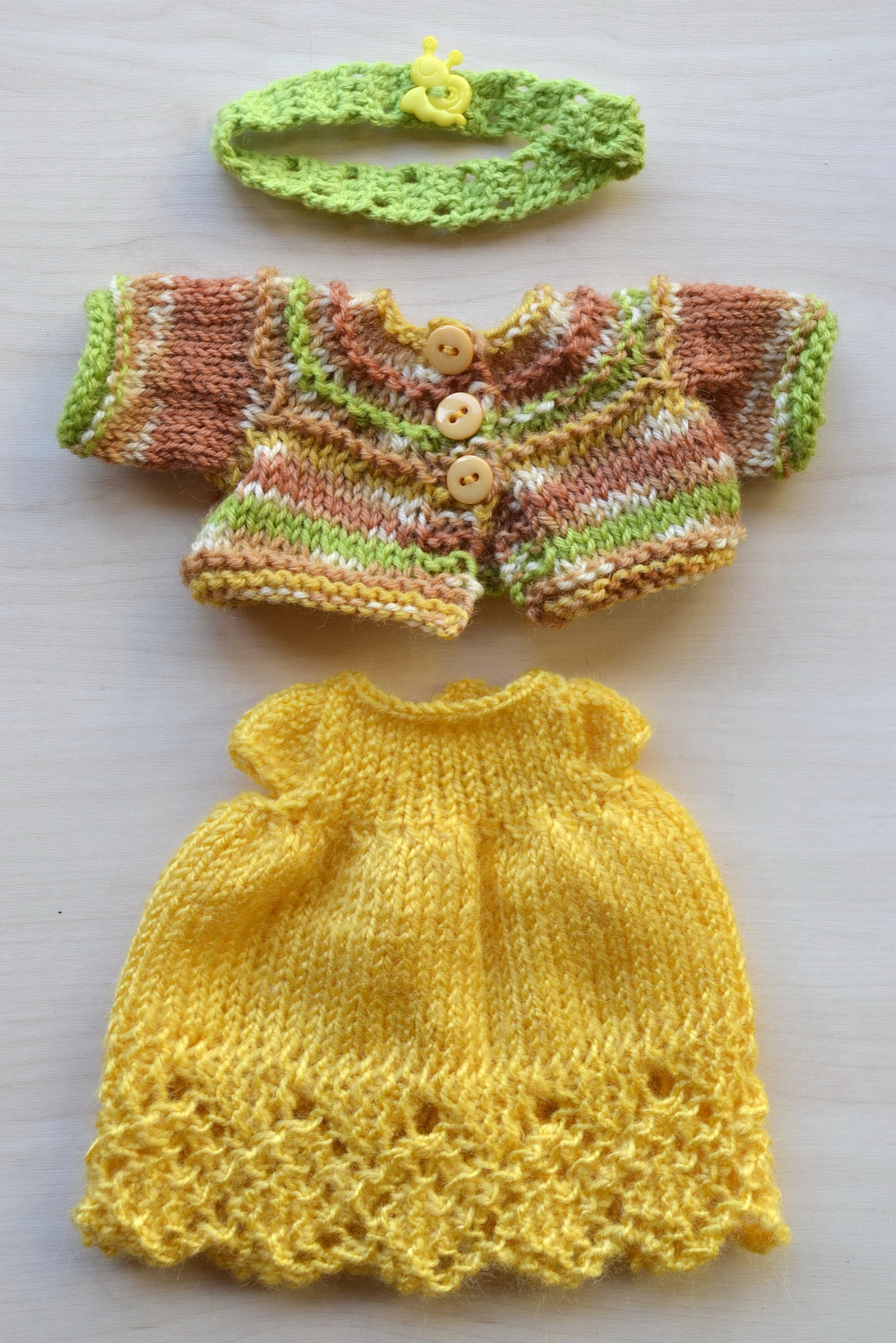 Knitted Doll Clothes Set 12 Inch Knit Doll Outfit for Stuff Etsy UK