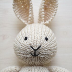 Hand Knit Bunny Girl, Cute Knitted Little Bunny Doll, Cotton Rabbit ...