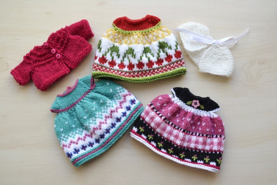 knitted doll dress