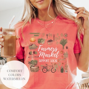 Farmers Market Vendor Shirt Support Local Farm Tee Small Scale Grower Gift Organic Produce Shirt Garden Market Day Outfit Farm Life Tee