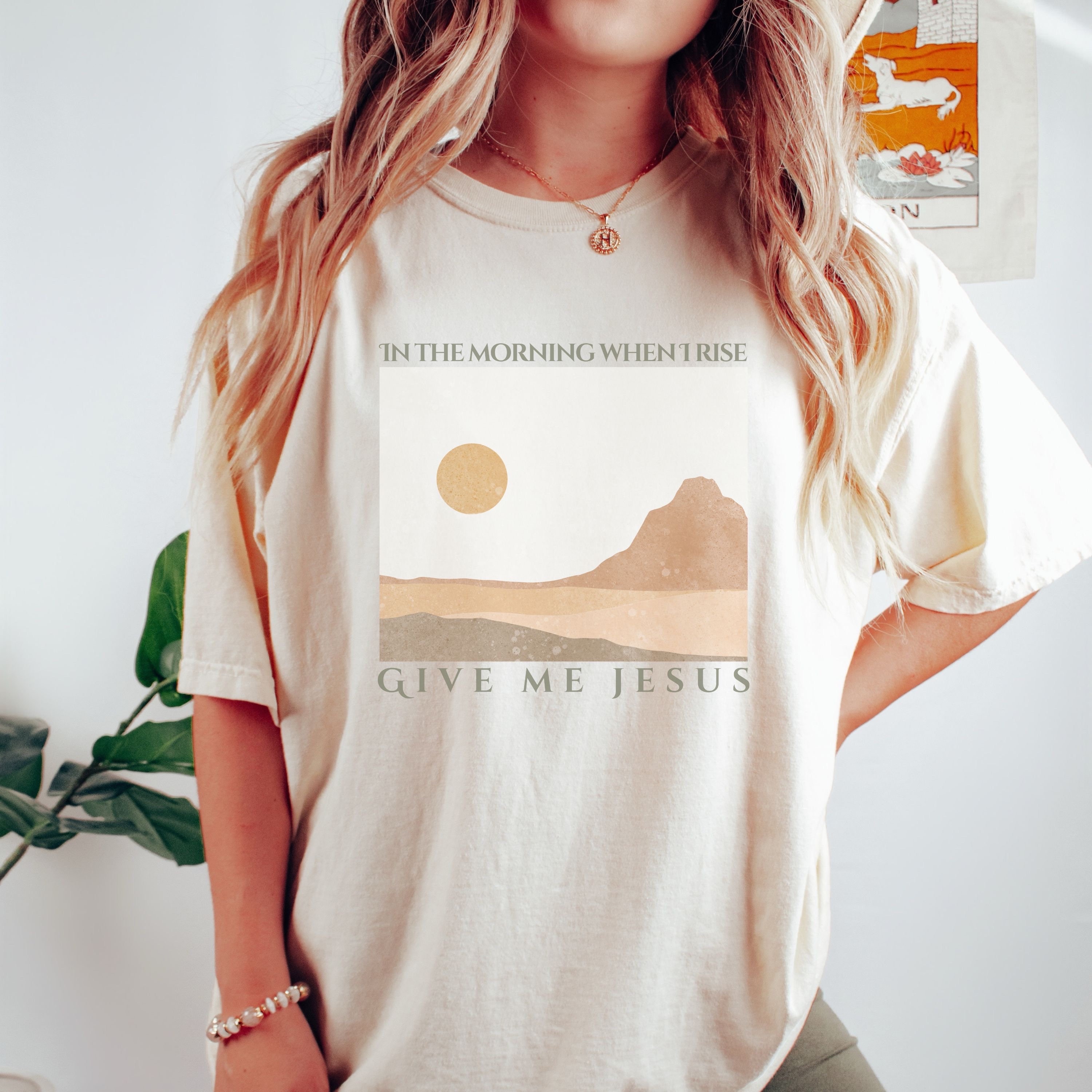Gib mir Jesus Shirt Christian Komfort Farben T-Shirt Retro Glaube Grafik T-Shirt Boho Bibel Vers Shirt Religiöses Geschenk Western Jesus T-Shirt Frauen