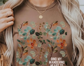 Christian Floral Tshirt Glaube basierend Grafik T-Shirt Bibel Vers Shirt inspirierendes Geschenk für Frauen süße bescheidene christliche Kleidung spirituelle T-Shirt