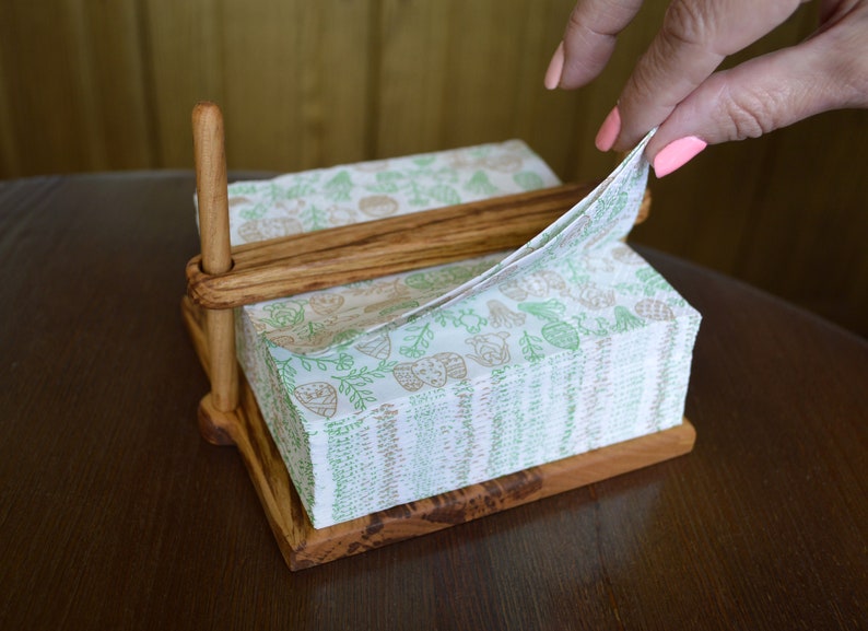 Wooden Napkin Holder Farmhouse Kitchen Picnic Napkin Holder Etsy