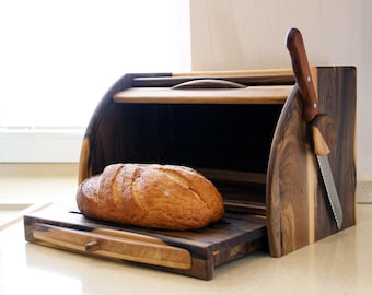 ヴィンテージ ブレッドボックス　　Knock On Wood Roll Vintage Roll Top Bread Box Knock On Wood Corp San Dimas CA