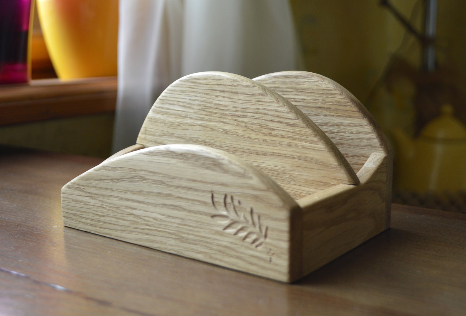 Wood Napkin Holder Rustic Style Salt & Pepper Holder Farm Etsy