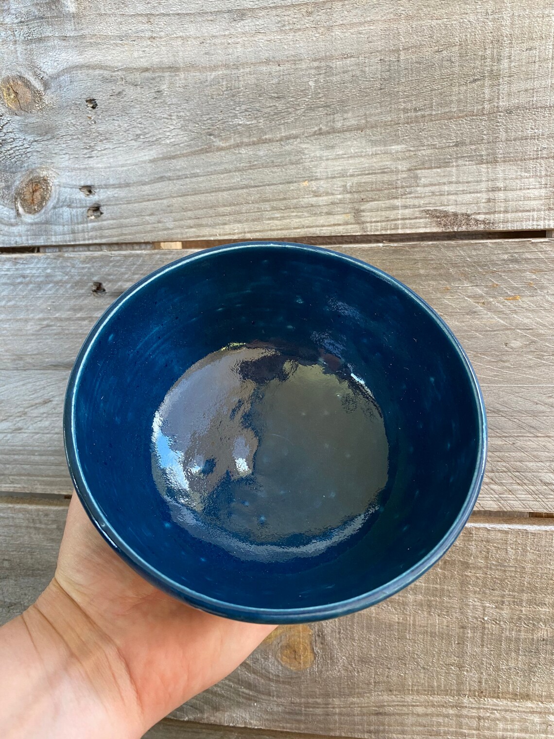 Blue Handmade Ceramic Cereal Bowl Set of 6 Etsy