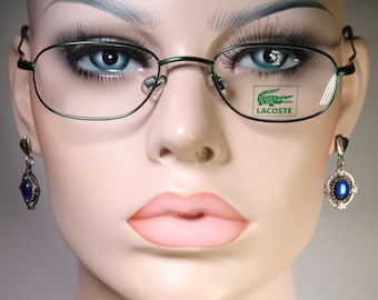 Unworn LACOSTE ACTIV 7413 French Late 1990's Millennium Era Green Metal Glasses Eyeglass Frames Eyeglasses in Unisex Style for Men & Women