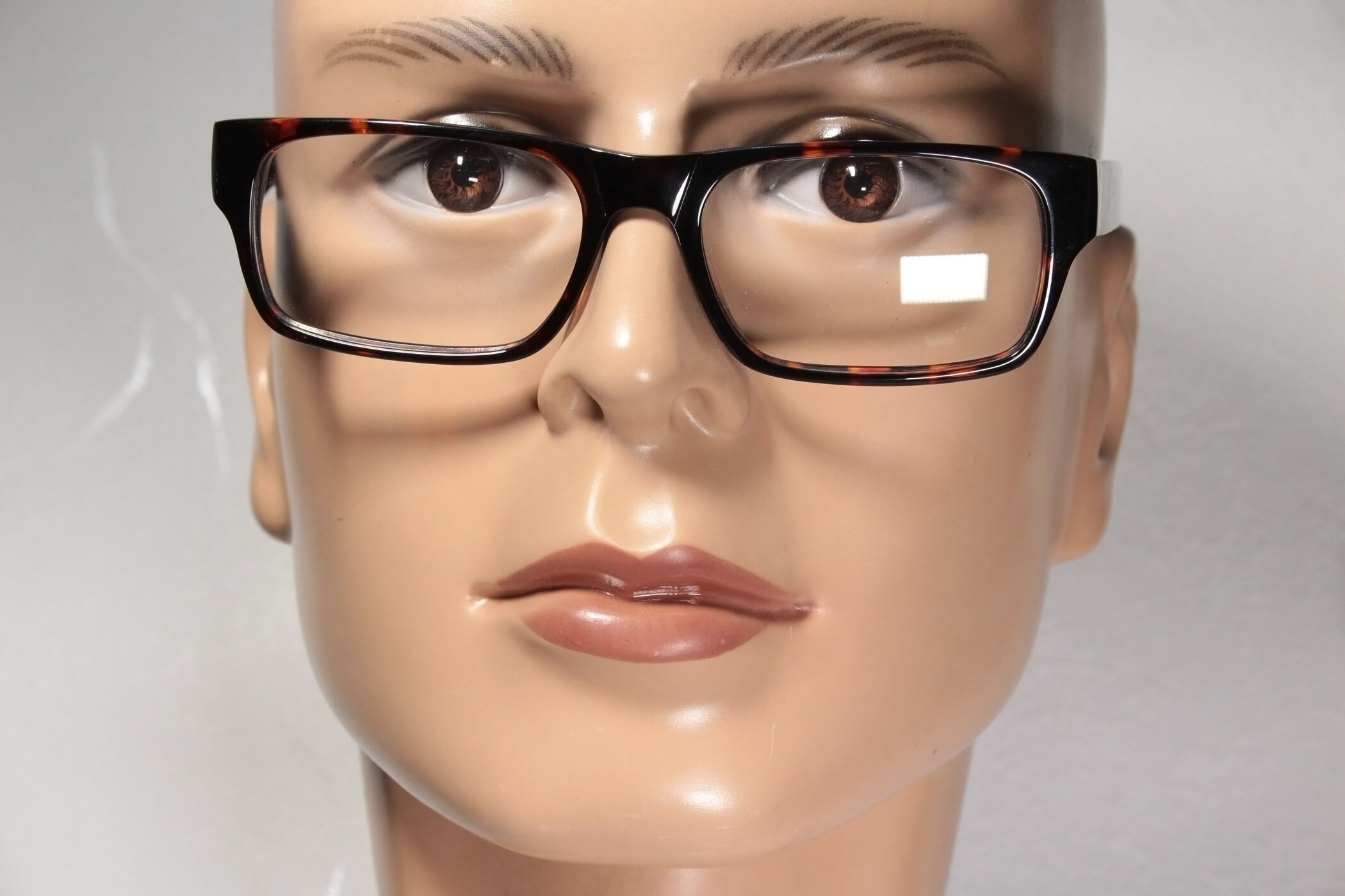 Medium Small Classic Tortoise Brown Plastic Acetate Eye Glasses Eyeglass Frames with Clear Demo Lenses, Suited for Vanity / Fashion Use Too
