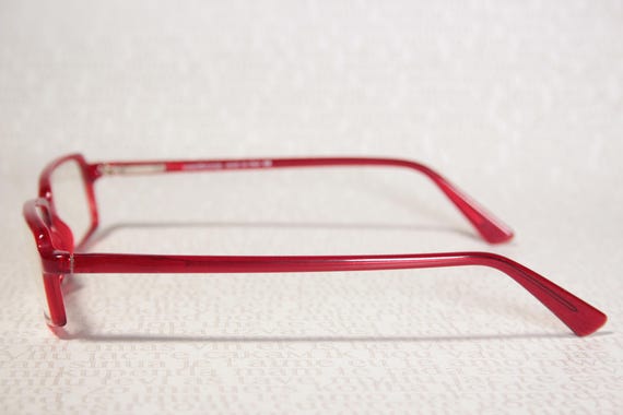 Unworn LUXOTTICA LU3188 Semi Clear Ruby Red Small… - image 3
