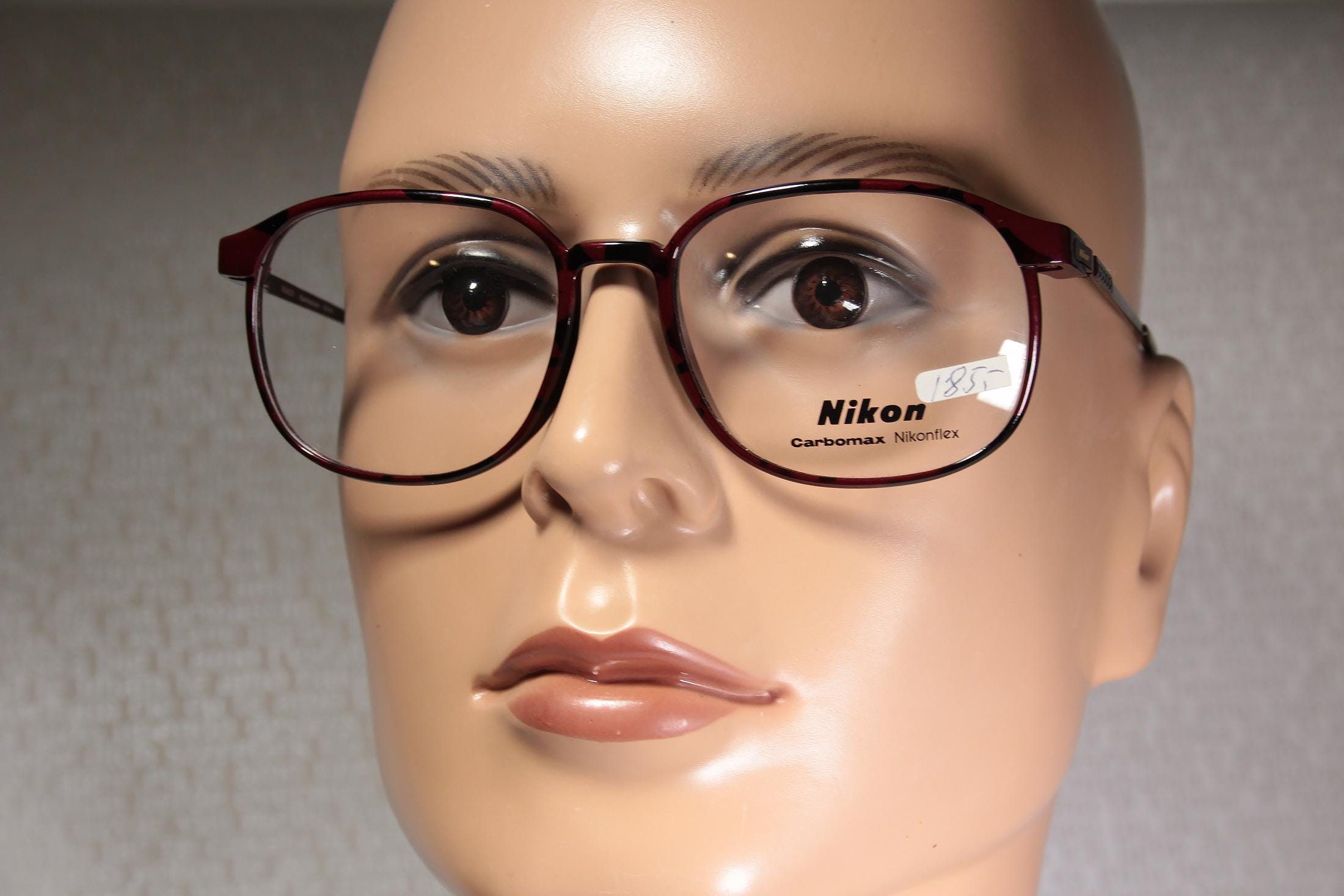 Vintage 80's NIKON CARBOMAX Oversized Carbon Fiber Eyeglass Frames