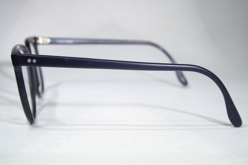 Début CALVIN KLEIN modèle CK 15 vintage des années 1980 des années 80 en plastique bleu foncé mat taille oversize moyenne grande monture de lunettes lunettes de vue image 8