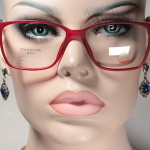 Occhiali da vista leggeri mai indossati LIFE ITALIA rosso ciliegia opaco in plastica acetato con lenti rettangolari montature per occhiali da vista per donna 53 14